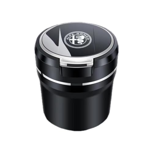 FELEA Posacenere Auto per Alfa Romeo Tonale 2022 2023,Portatile Rimovibile Interni Automobilistici Portacenere Autoestinguente,B/Silver1