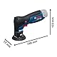 Bosch Professional 12V System Akku-Exzenterschleifer GEX 12V-77 (inkl. montiertem 77 mm Klett-Trägerpad, Schraubenschlüssel)