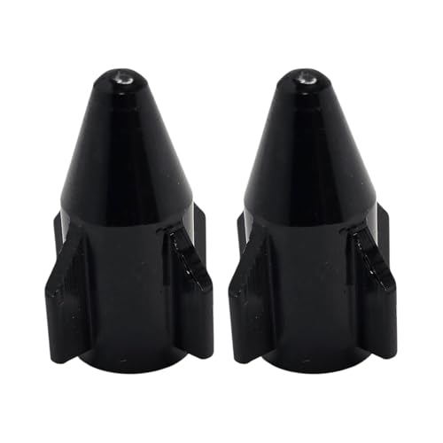cyclingcolors 2 x Tapas para Válvula Cubierta de Válvula Rocket de Aluminio para Válvulas Schrader en Neumáticos de Bicicleta, Motocicleta, Auto, Quad y E-Scooter, Negro