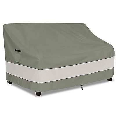 Aacabo Outdoor Sofa Cover,Patio Loveseat Cover,3-Seater Bench Cover,Waterproof Heavy Duty Patio Furniture Covers,79" W x 38" D x 35" H Inches Grey Green