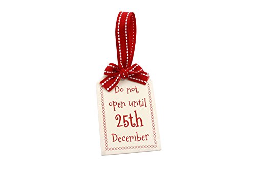 SOLEFAVORS Do Not Open Until The 25th December - Wooden Present Tag
