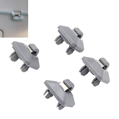WTPLY 4 Pack Interior Sun Visor Hook Clip Interior Sun Visor Hook Clip Bracket Compatible with A1 A3 A4 A5 Q3 Q5#8E0 857 562, 8U0 857 562A (Grey)