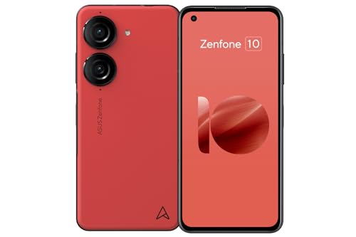 ASUS Zenfone 10, Red, 256GB Storage and 8GB RAM, EU Official, Compact Size 5,9 Inches, 50MP Gimbal Camera, Snapdragon 8 Gen 2