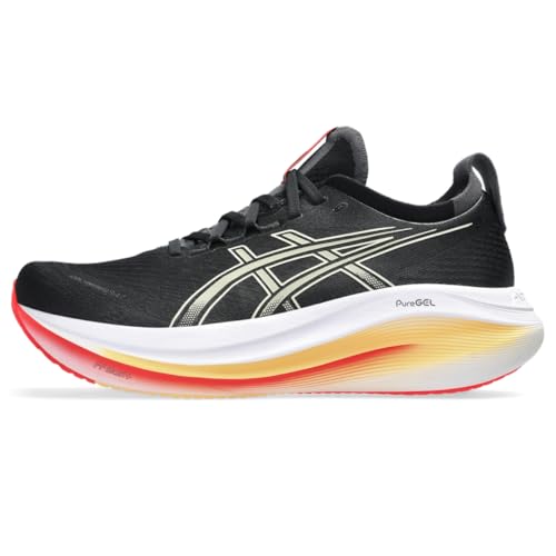 ASICS Gel-Nimbus 27 Laufschuh für Herren, Schwarz/Khaki, 48 EU