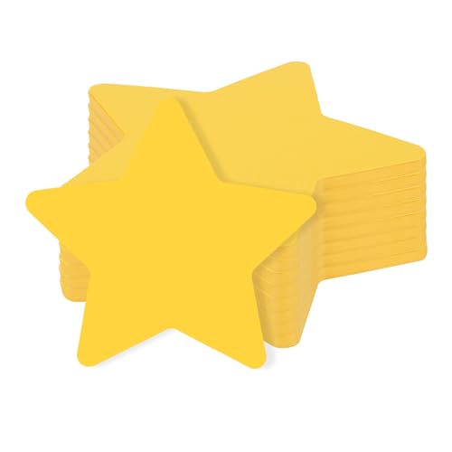 100pz Stelle Dorate Ritagliate, Stelle di Carta Fustellate Entrambi i Lati da 10cm per Decorazioni per Bacheche Scolastiche Progetti Artigianato Scolastico Fai Da Te e Decorazioni Murali Feste