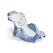 OKBABY Buddy - Hamaca de Baño Ergonómica con Asiento de Goma Antideslizante para el Baño del Bebé - para Bebés de 0 a 8 Meses (8 Kg) - Azul Claro