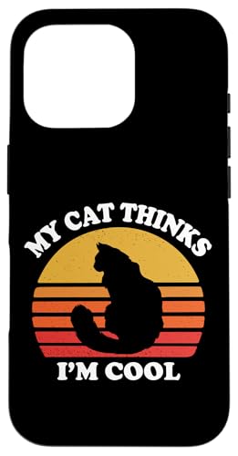 Funny Retro Vintage Cat Thinks Im Cool Ragdoll Cat Lover �X�}�z�P�[�X iPhone 16 Pro �p