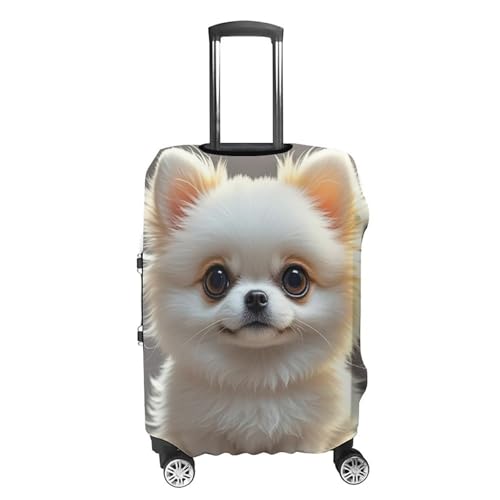 Cute Pomeranian Printed Luggage Cover Protector, Fits 18-32 Inch Luggage4
