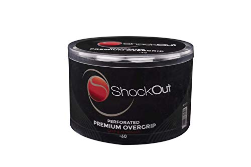 ShockOut Contenitore di 60 OVERGRIPS Premium Perforati Bianco Nero