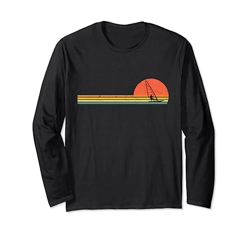 Windsurfer Retro Windsurf Vintage Sports nautiques Planche à voile Manche Longue