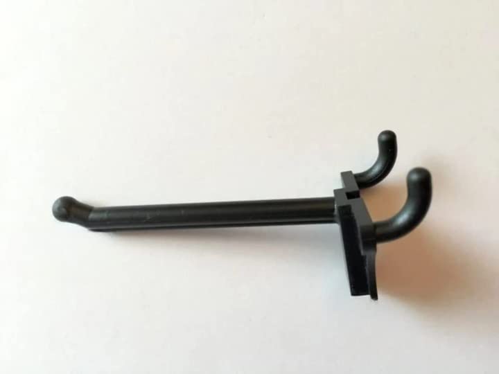 ProCraft Brand (10 Pack) 2 Inch Black Plastic Peg Hooks for 1/8" to 1/4" Pegboard (Made in USA)