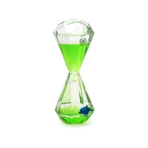 XINBAOHONG Liquid Motion Bubbler for Kids and Adults Hourglass Liquid Bubbler Timer for Sensory Play Fidget Toy Stress Management Desk Decor(Green) Cover