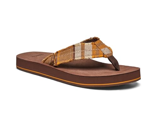 Image of Sanuk Mens Fraid Not Soft Top | Flip Flops for Men | Mens Sandals | Beach Sandals | Supportive & Lightweight | Comfort Footbed