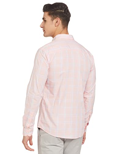 Image of Park Avenue Men's Pure Cotton Stripe Pattern Slim Fit Cut Away Collar Full Sleeve Casual Shirt