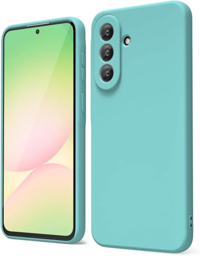 Image of DIZORO Microfiber Candy Case for Samsung A57 5G Smooth Touch Cushion Liquid Soft Silicone Gel Rubber Phone Cases Non-Slip Full Body Protective Shockproof Back Cover -Mint