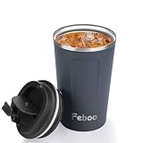 Feboo タンブラー 380ml / 510ml ステンレス製 コーヒーカップ｜6〜8時間 保温・保冷｜タンブラー 蓋付き・防漏設計｜オフィス・車内・日常使いに最適 (青色, 380ML)