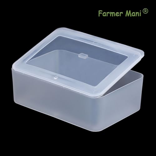Image of Clear Plastic Storage Containers Box with Lid (5.04x3.5x1.69 inch, 2 Pack), Rectangle Plastic Clear Storage Containers Box for Beads, Coins, Safety Pins and Other Craft Jewelry Watch Findings