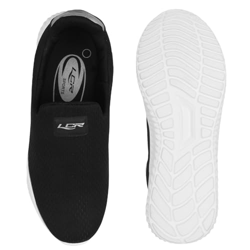 Image of Lancer Mens WONDER-3BLK-WHT Black Running Shoe, 6