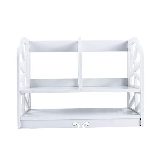 LCJQ Büro-Bücherregale 2 Tiere Kreative Kinderschreibtisch Bücherregal Bürogestelle Lagerregal DIY. Büro Bücherregal Schreibtisch Bücherregal Regale (Color : White)