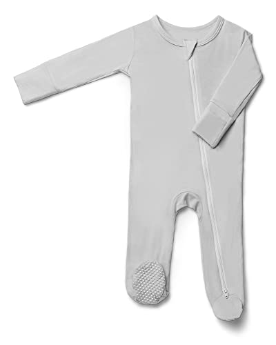 Image of SnuggleFlex Baby Footed Pajamas with Mitten Cuffs - Buttery Soft Baby Sleeper Two-Way Zip Front, Footies for Baby Boy Girls