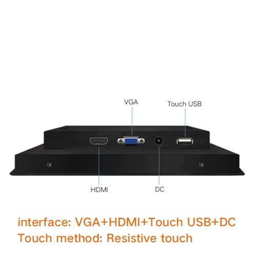 Image of 1pc Industrial Touchscreen Monitor 15.6 Inch Resistive Touch Screen with VGA /DVI /HDMI Touch USB Embedded Wall Mount Display(VGA HDMI USB)