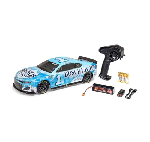 Losi 1/12 NASCAR RC Race Car Ross Chastain No. 1 2025 Busch Light Chevrolet ZL1 2S AWD RTR Brushed On-Road Battery & Charger Included Blue LOS1122501