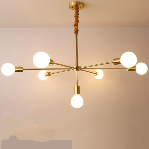 Suspension en Laiton de Luxe MOCHAMIK, Lustre Spoutnik Vintage pour Îlot