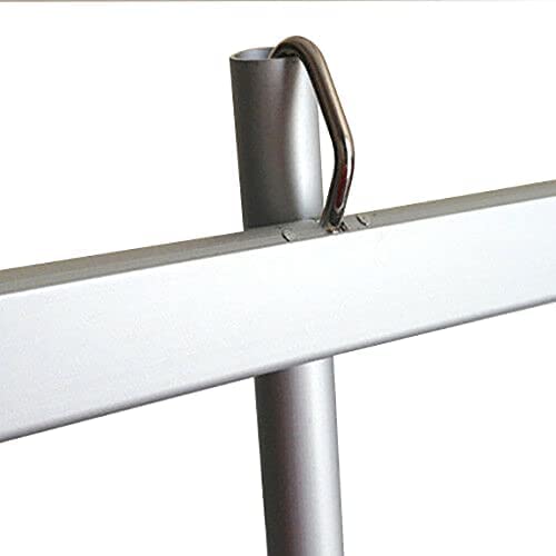 4LessCo 4 Less Co 24x79 Inch Aluminum Retractable Banner Stand Trade Show Roll Up Display Sign Silver