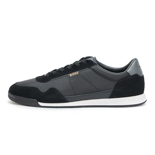 Image of BOSS Men's Titanium Low Profile Leather Sneaker