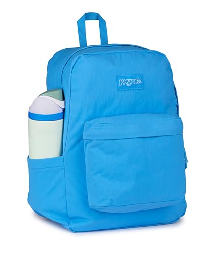 Image of JanSport Superbreak Plus FX Backpack - Work, Travel, or Laptop Bag with Water Bottle Pocket - Azul Blue