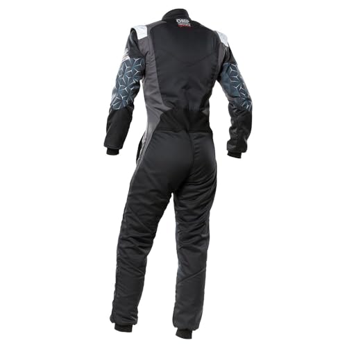 OMP Tecnica Hybrid Racing Suit Black/Silver Size 64 (Spain)