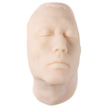 Medarchitect Injection Training Mannequin Face Model Head Model for Micro-Plastic Teaching, Practice Training to Medical Student, Doctor, Esthetician