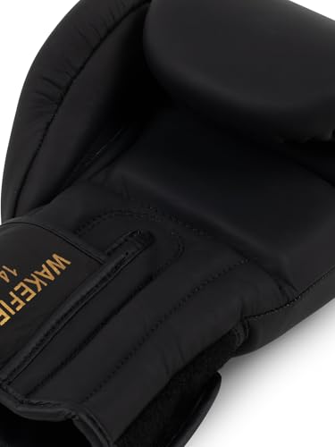 Gants de boxe en cuir BENLEE Wakefield Black Gold 12 oz pour entraînement au sac