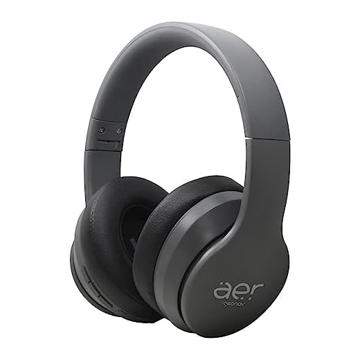 Fone de Ouvido Over-Ear sem fio, Bluetooth, Autonomia 48* horas, Cancelamento de Ruído Ativo (ANC), Cinza Espacial, AERTUNE, AER10SG, AER by Geonav, Grande