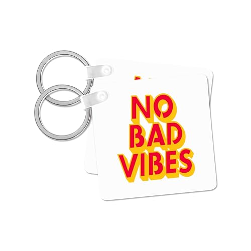 3dRose, No Bad Vibes Retro Style Typography Art Quote, set