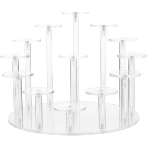 Alipis Necklace Display Stand Acrylic Jewelry Tower Desktop Display Holder for Action Figures Simple Assembly