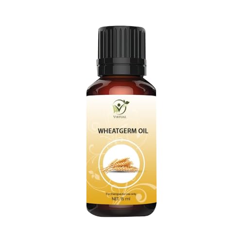 Image of VIRTUAL Wheat Germ Essential Oil For Hair Growth Skin Care, Cold Pressed Natural Oil Pure | Anti-Hairfall | Promotes Hair growth, Softness & Shine, (15ml)