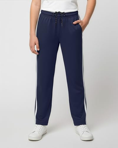 Image of Real Essentials 3 Pack: Boys' Mesh Open Bottom Active Sweatpants with Pockets & Drawstring