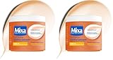 MIXA   Crème Hydratante Anti Grisaille   Nourrit Intensément 48H & Ravive l’Éclat   Beurre de Cacao Pur & Karité   Peaux Très Sèches, Mates à Foncées   400ml (Lot de 2)