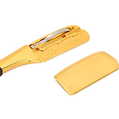 Suporte de lâmina de borda reta, suporte de lâmina de barbear manual de aderência confortável para f