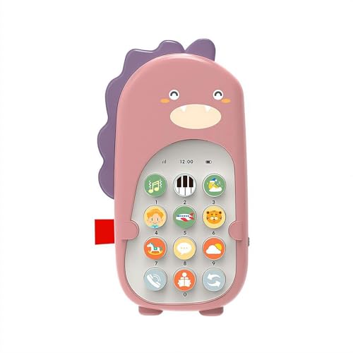 Shnmersy 赤ちゃん 携帯電話おもちゃ 恐竜の形 シミュレーション電 話 知育玩具 早期学習 スマートフォン 指遊び 子供向け音楽電話 人気 誕生日プレゼント 出産祝い