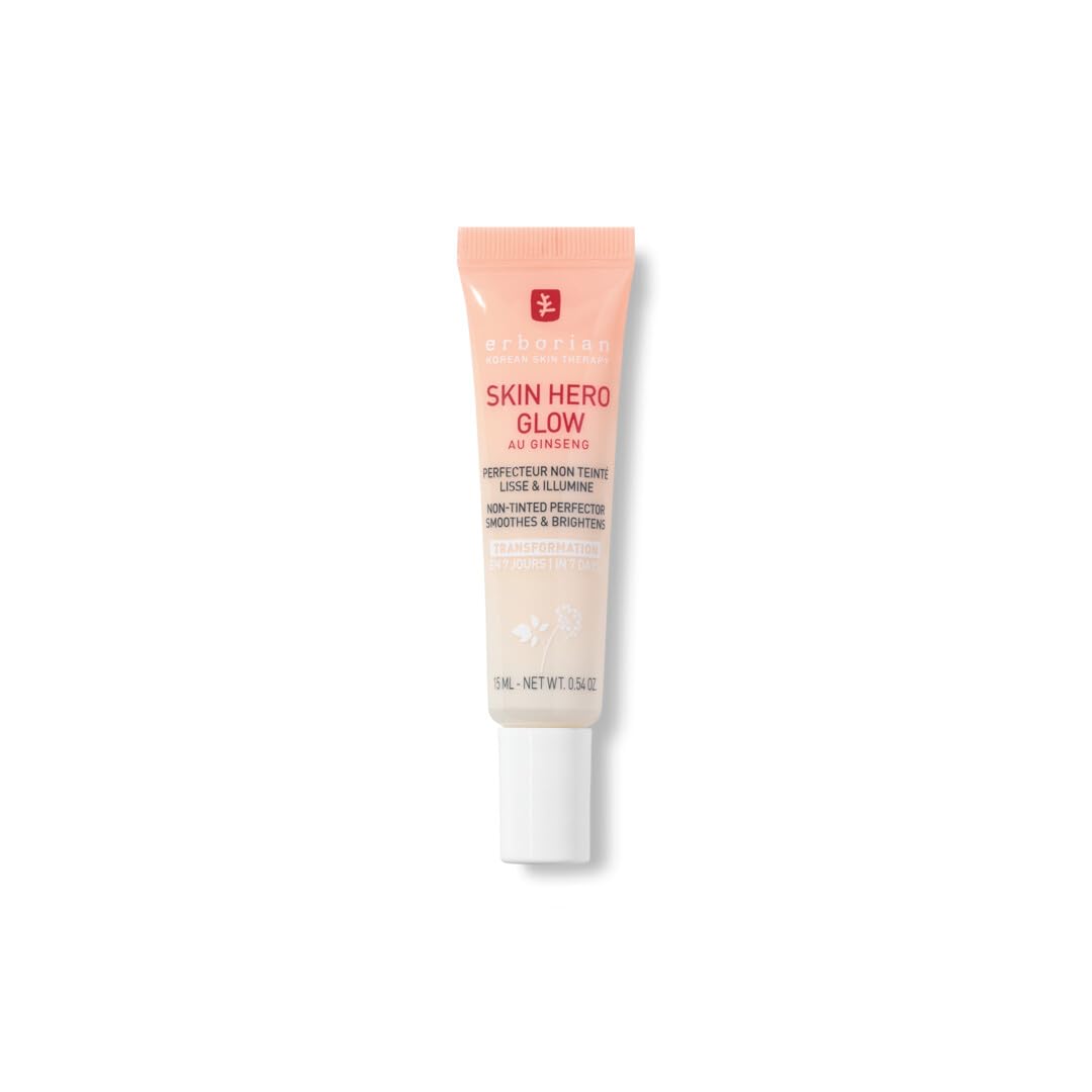 Erborian, Skin Hero Glow, Non-Tinted Skin Perfector + 7-Day Radiance Booster, Glass Skin Effect, Lightweight Texture