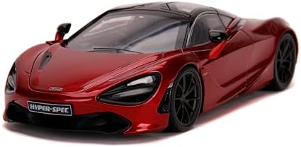 Jada Toys McLaren 720S Candy Red with Black Top Hyper-Spec 1/24 Diecast Model Car by Jada 32275