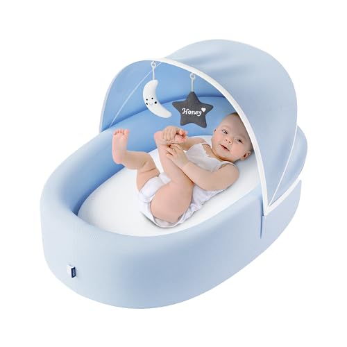 Premium Baby Lounger for Newborn, Infant and Toddler – Baby Nest Lounger – Blue