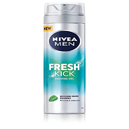 NIVEA Men Fresh Kick Rasiergel (200 ml), erfrischendes Rasiergel, Rasiergel für Männer, angereichert mit Minz- und Kaktuswasser… – Ansicht 1