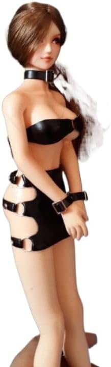 1/6th Black Sexy PU Leather Clothing Suit for 12" HT Female (no Figure)