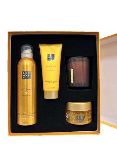 Rituals The Ritual Of Mehr - Juego de regalo, 4 productos más vendidos, incluyendo exfoliante, espuma, crema y vela