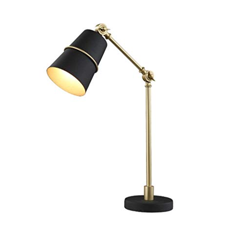 Lampe de bureau noire fer réglable luminaire intérieur design E14 hotel