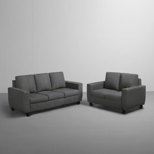 Image of Sleepyhead Bae Designed by Duroflex - 5 Seater Sofa, 3+2 Sofa Set |Premium Fabric Living Room Sofa Set with Modern Space-Saving Design |Comfort Seating & Easy-Clean |3 Year Warranty - Woody Brown