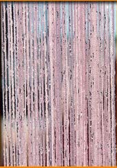Fadenvorhang Glänzende Quaste mit silberner Linie, Fadenvorhang, 300 x 290 cm, 100 x 200 cm, modischer Volant, Wohnzimmerteiler, Hochzeit, DIY-Heimdekoration Fadengardine(Pink,300x290cm)